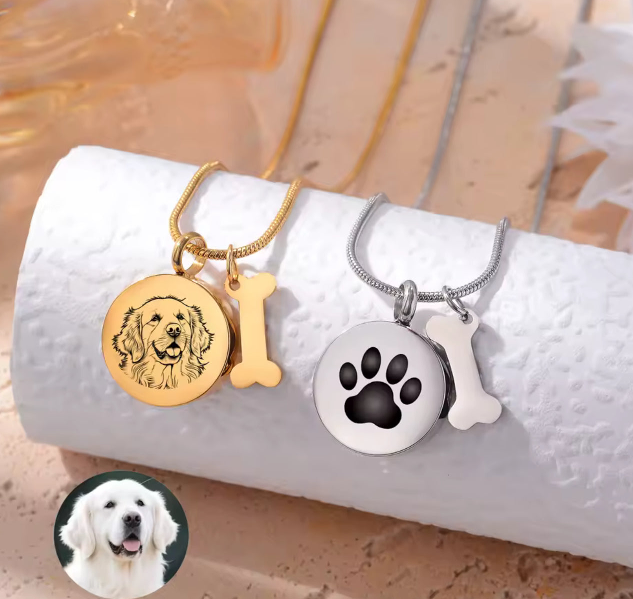 Pet Keepsake Necklace – Paw Print or Personalized